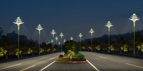 蓮花景觀燈 融合藝術與照明的城市之光